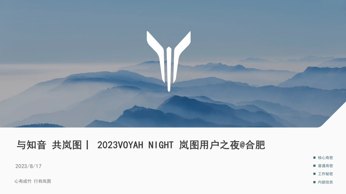 与知音  共岚图丨 2023VOYAH NIGHT 岚图用户之夜_第1页
