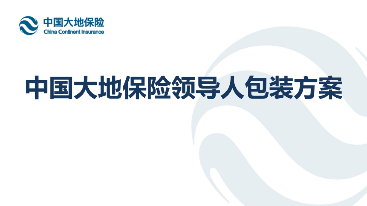 中国大地保险领导人包装方案_第1页
