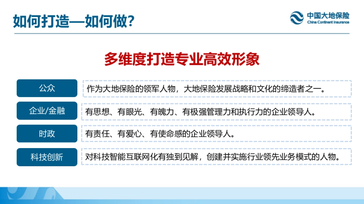 中国大地保险领导人包装方案_第9页