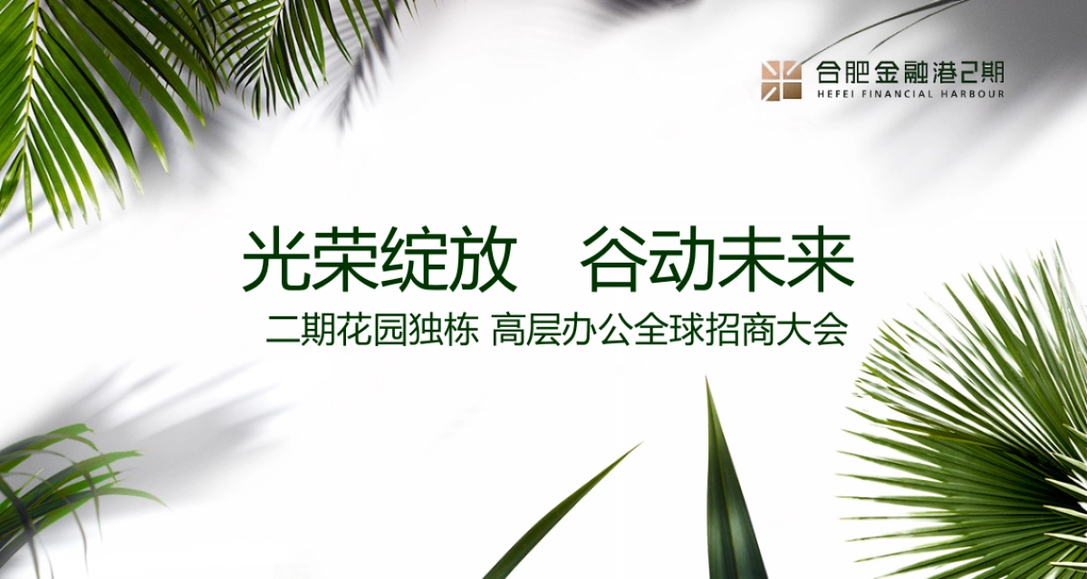 2018合肥金融港二期花园独栋高层办公全球招商大会策划案_第1页