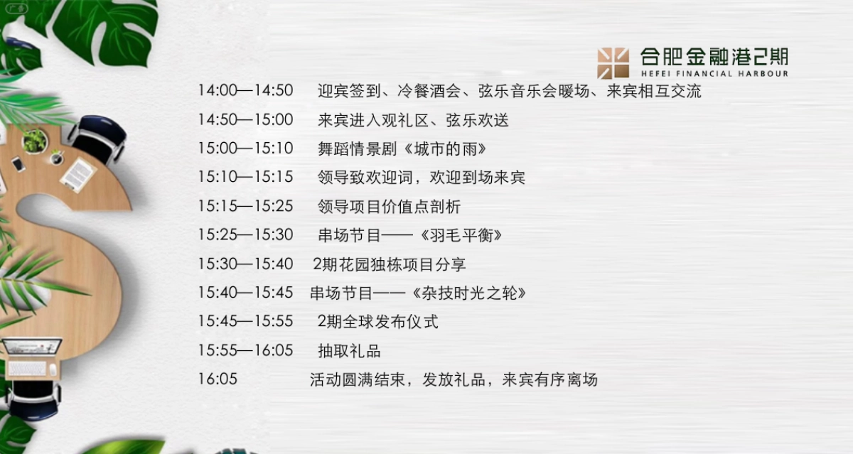 2018合肥金融港二期花园独栋高层办公全球招商大会策划案_第7页