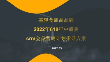 2022食品品牌618会员营销方案