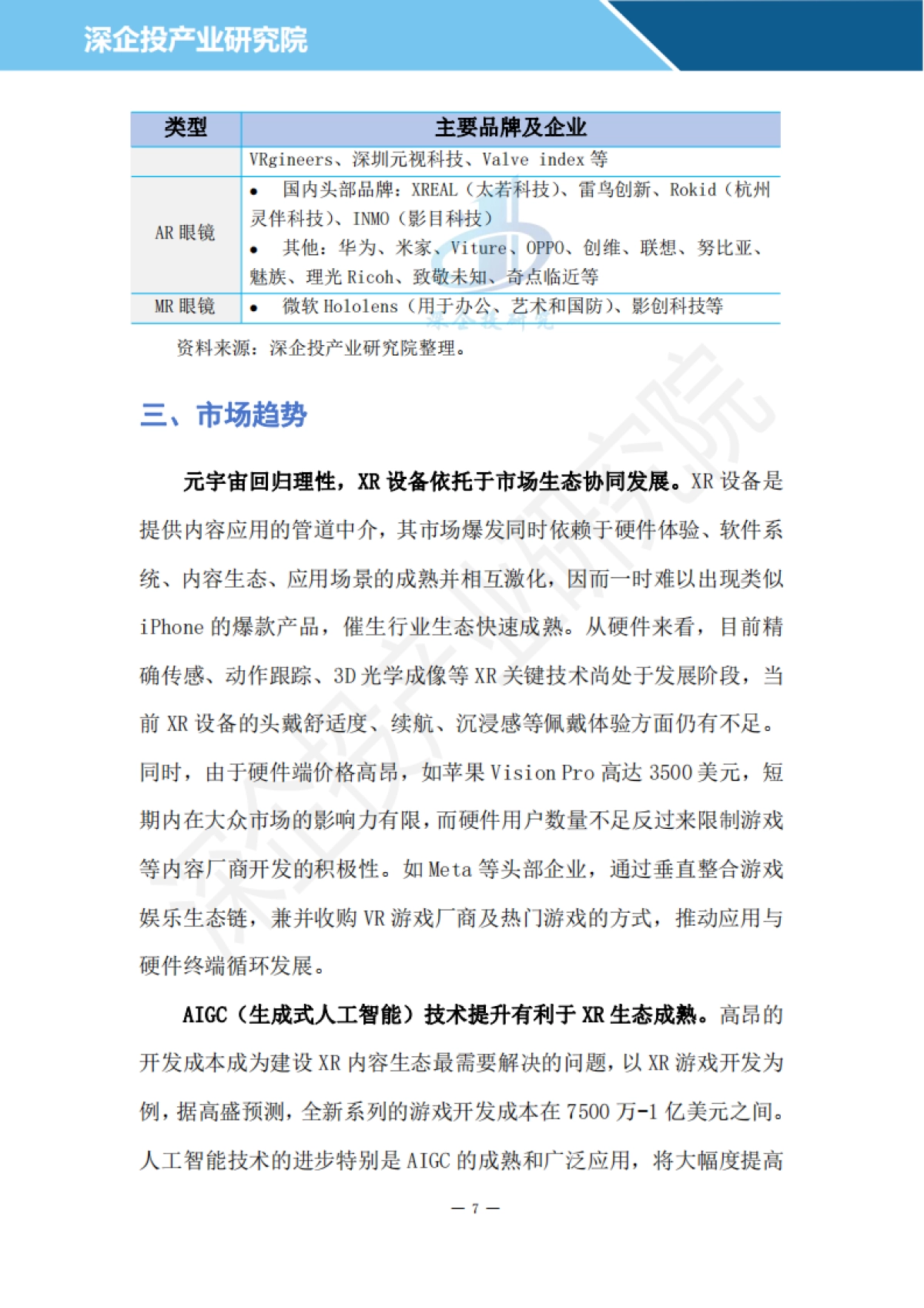 2024XR硬件行业研究报告-深企投产业研究院_第10页