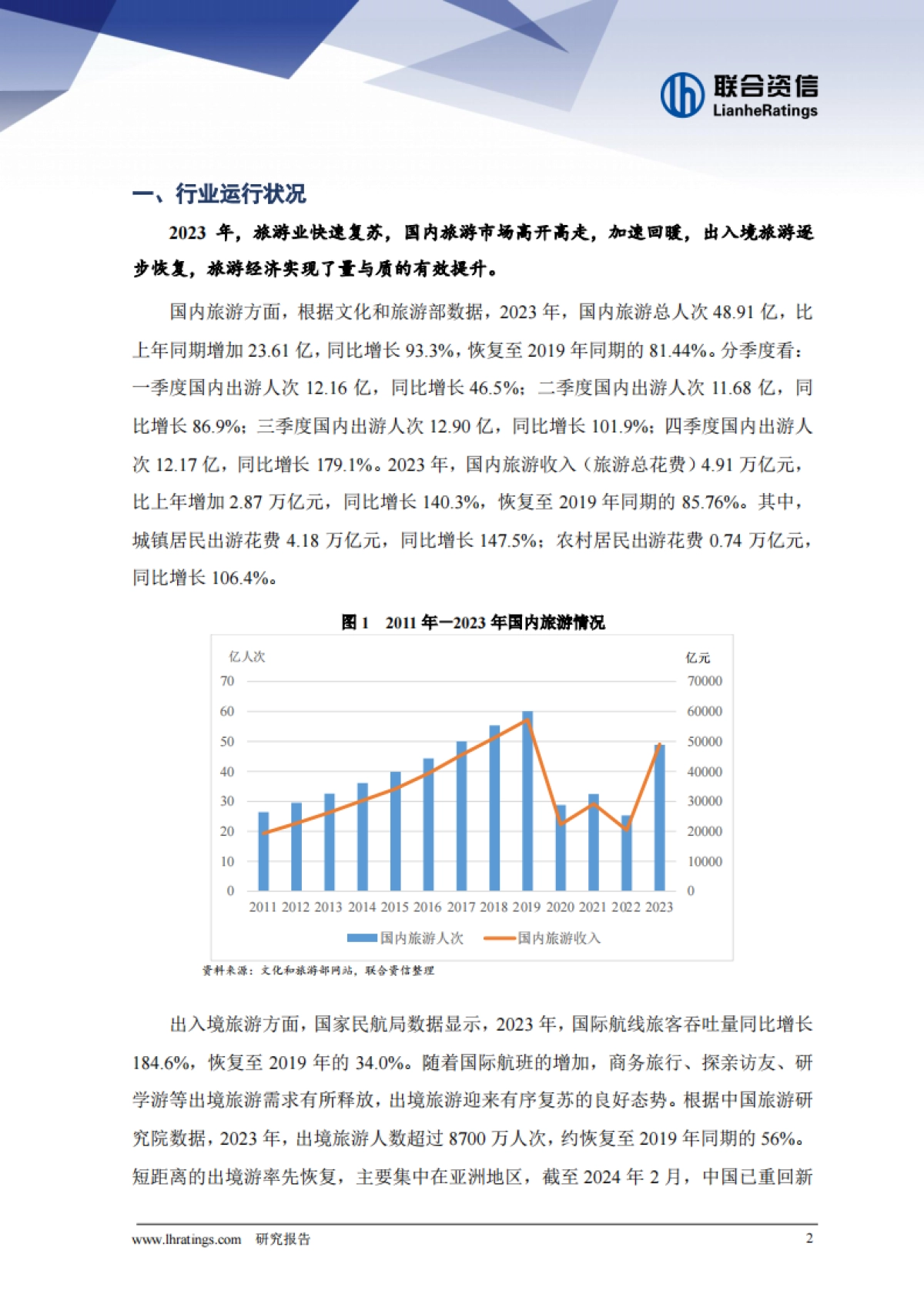 联合资信:2024年旅游行业信用风险展望_第2页