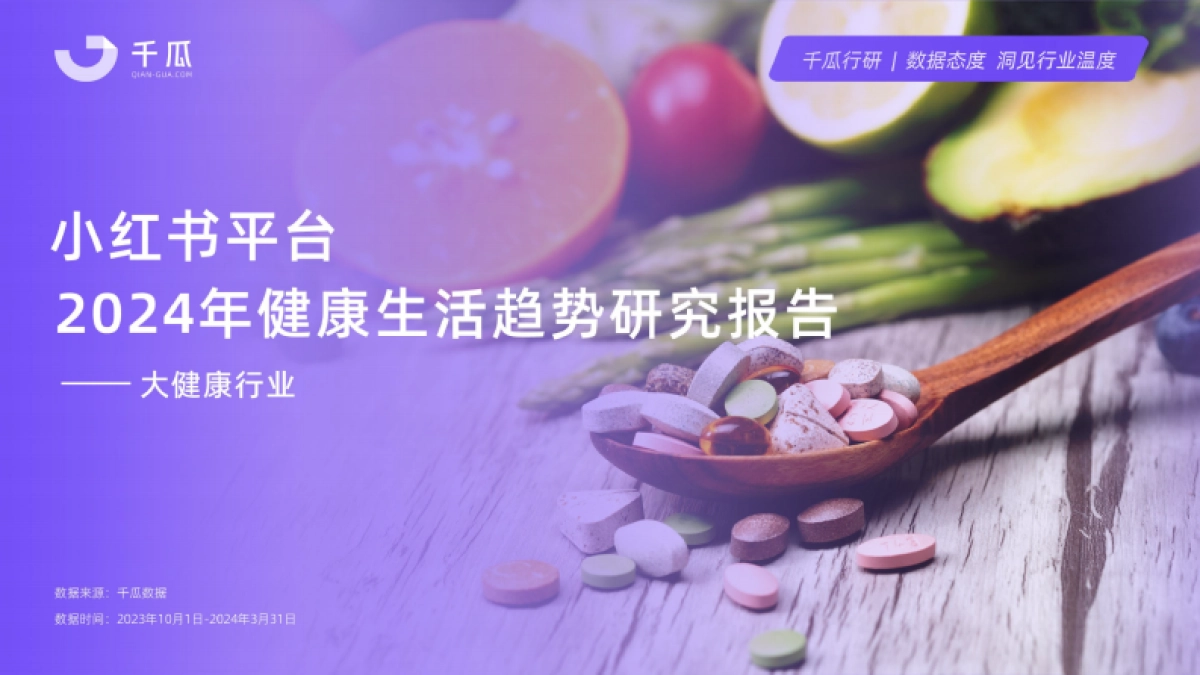 千瓜2024年健康生活趋势研究报告（小红书平台）_第1页