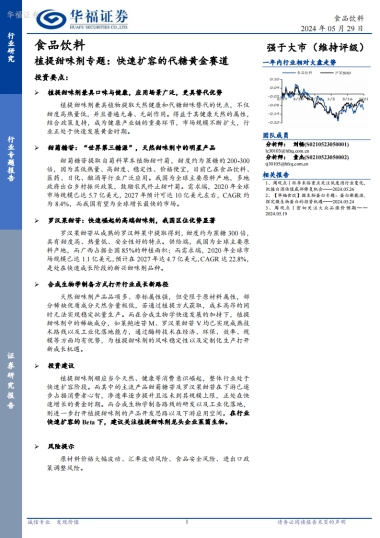 华福证券：食品饮料-植提甜味剂专题-快速扩容的代糖黄金赛道