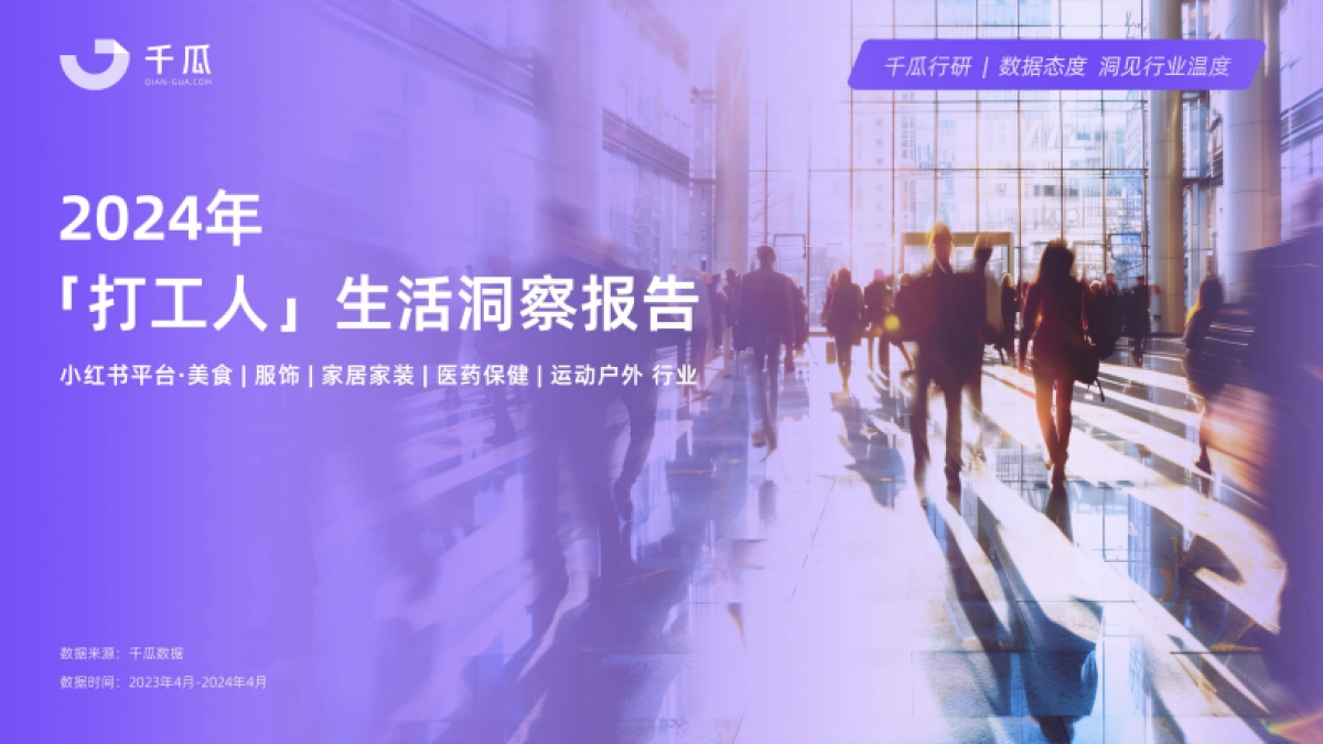 千瓜数据：2024年打工人生活洞察报告_第1页