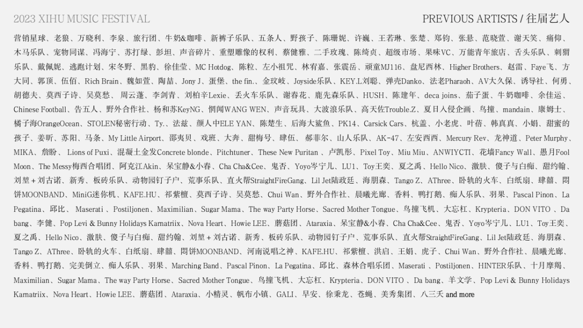 西湖音乐节XIHU MUSIC FEST INTRO_第9页