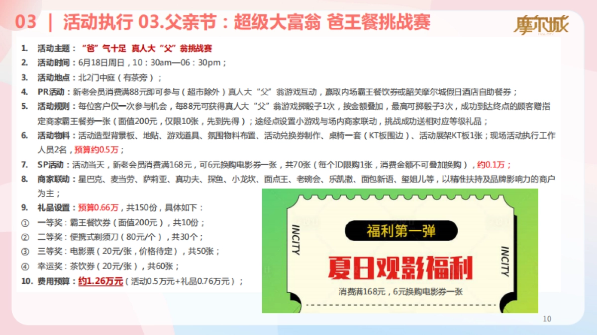2023深圳摩尔城购物中心夏季暑期6-8月份运营推广活动方案_第10页