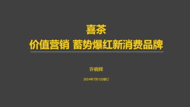 2024喜茶品牌营销案例拆解