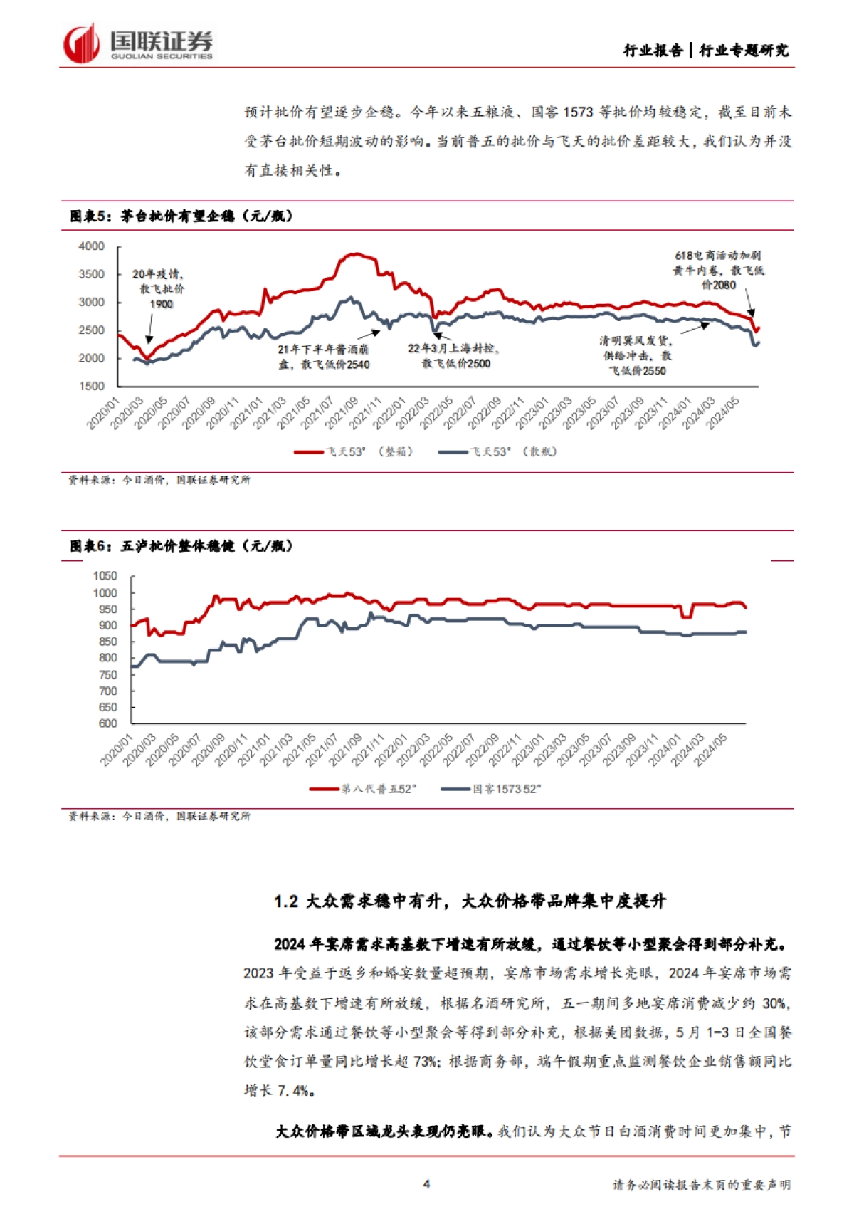 国联证券：食品饮料行业专题研究-2024Q2酒类前瞻-白酒分化延续-啤酒升级节奏放缓_第4页