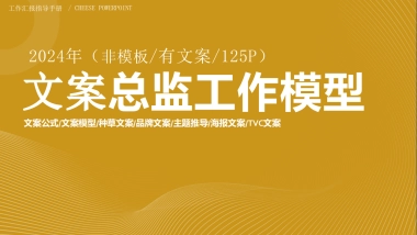 文案总监PPT模型