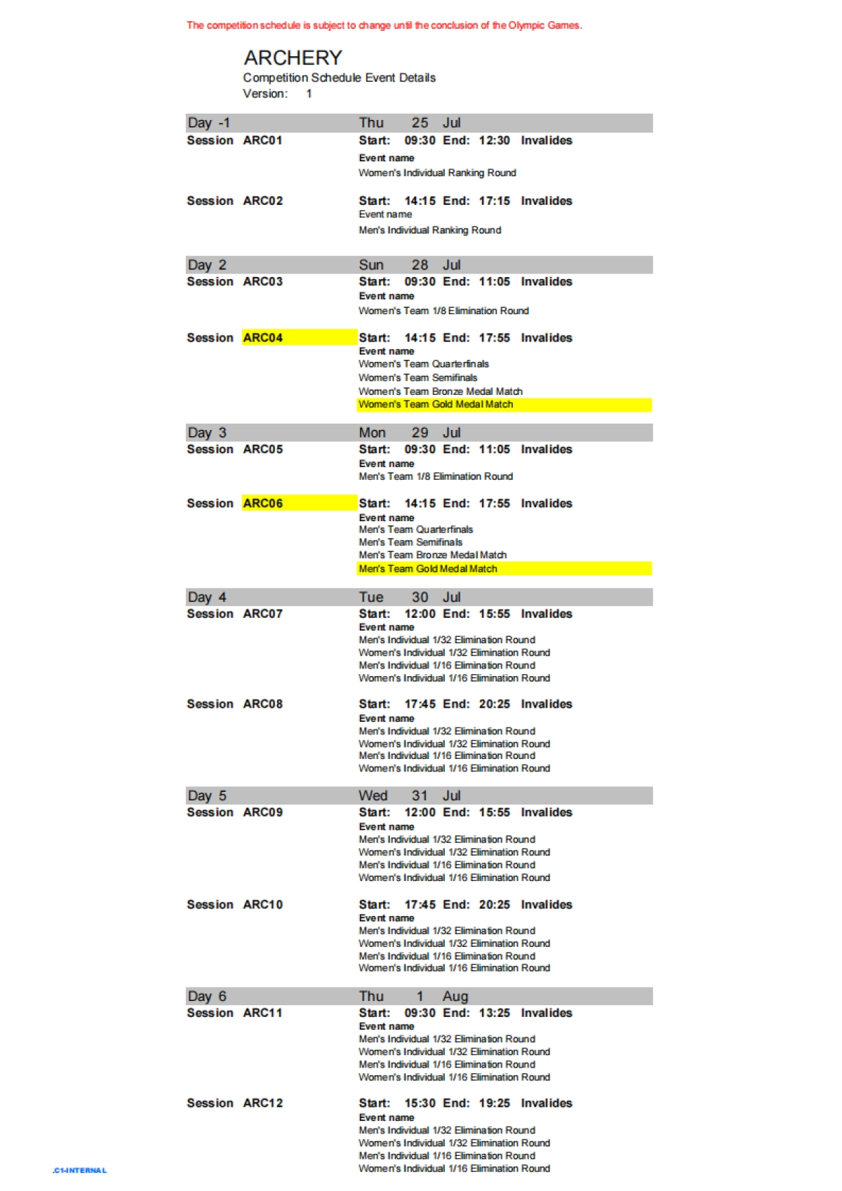 Paris 2024_Press kit_Olympic Games competition schedule_第4页