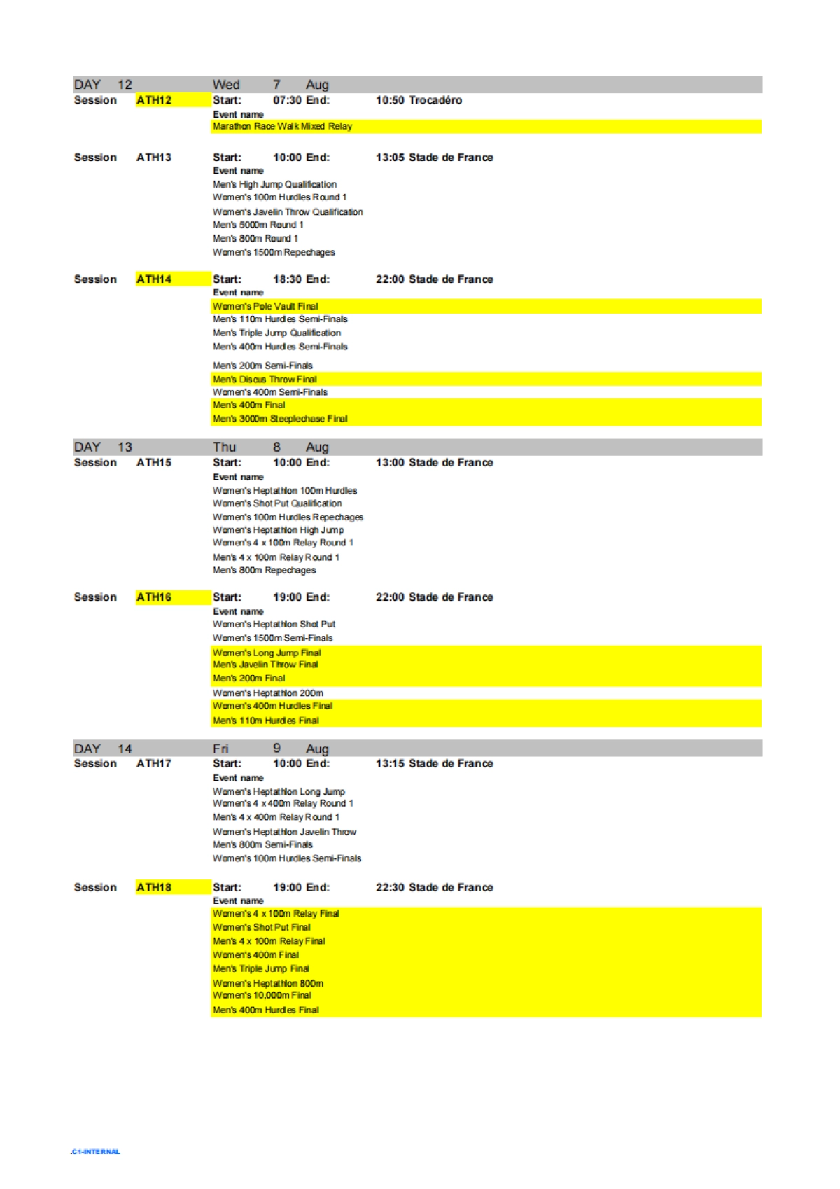 Paris 2024_Press kit_Olympic Games competition schedule_第8页