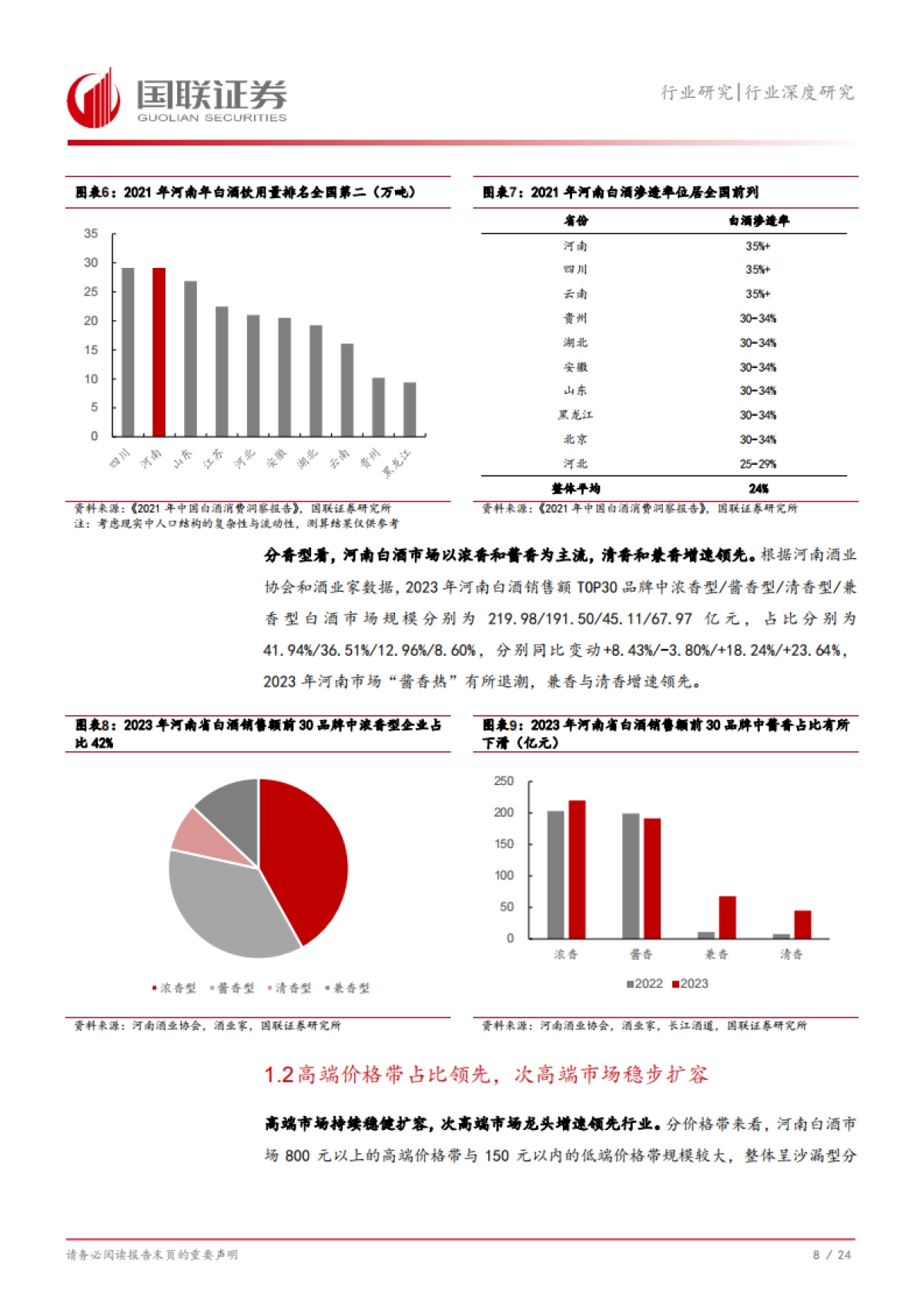 国联证券：食品饮料行业深度研究-从河南市场看名酒全国化与地产酒崛起_第9页