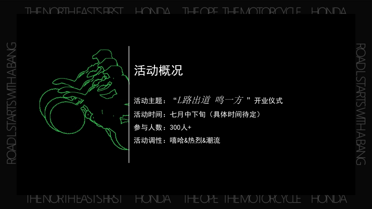 2024新大洲本田摩托车开业典礼(L路出道 鸣一方主题)活动策划方案_第8页