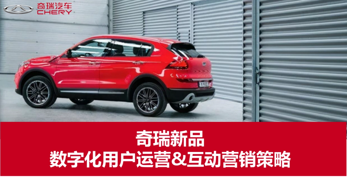奇瑞新品数字化用户运营&互动营销策略方案_第1页