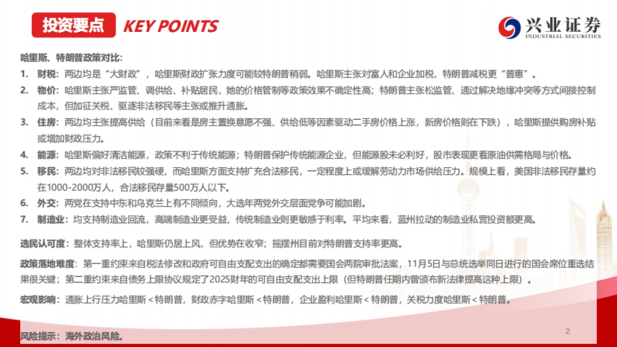 哈里斯vs特朗普：政策对比和展望_第2页