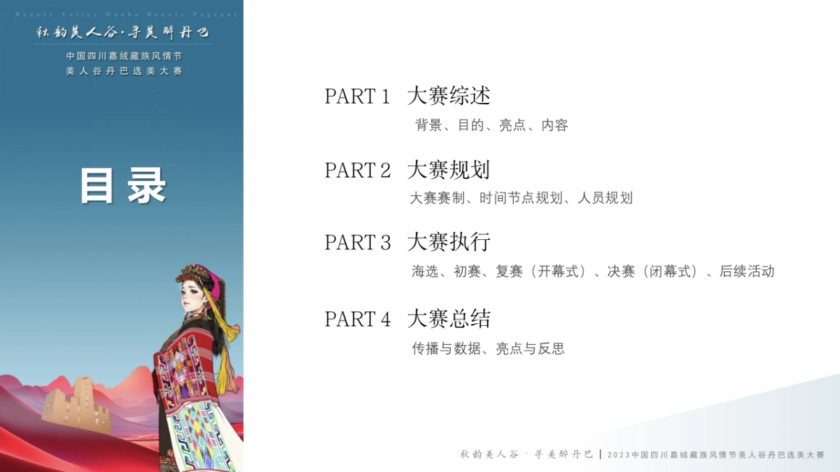 【总结报告】2023中国四川嘉绒藏族风情节美人谷丹巴选美大赛_第2页
