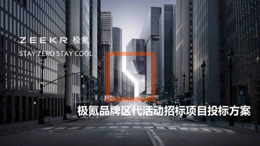 极氪品牌区代活动招标项目投标方案