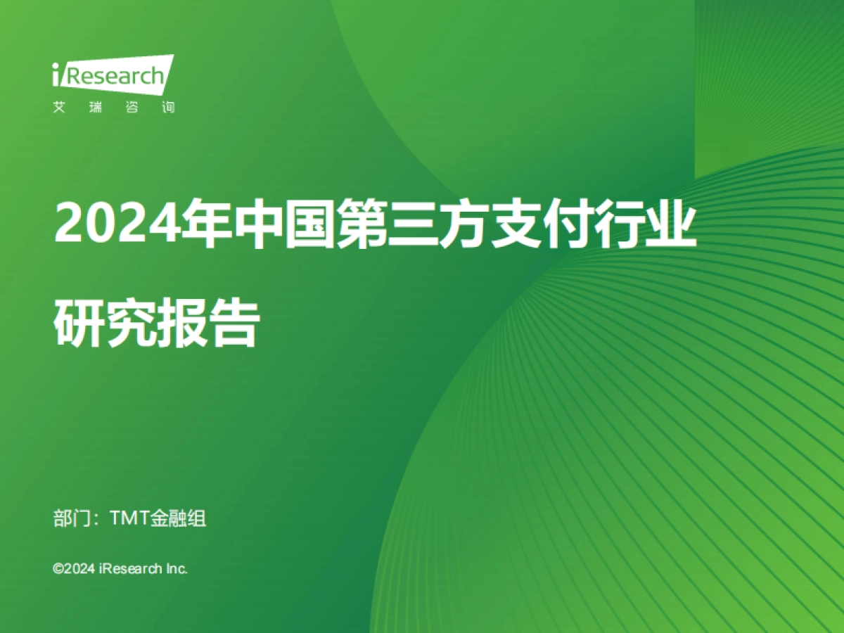 2024年中国第三方支付行业研究报告_第1页