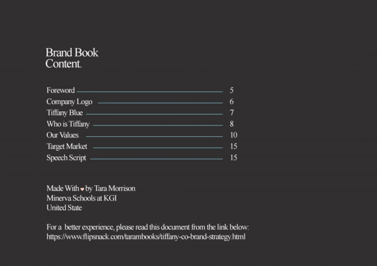 蒂芙尼 (Tiffany & Co)品牌书_第2页