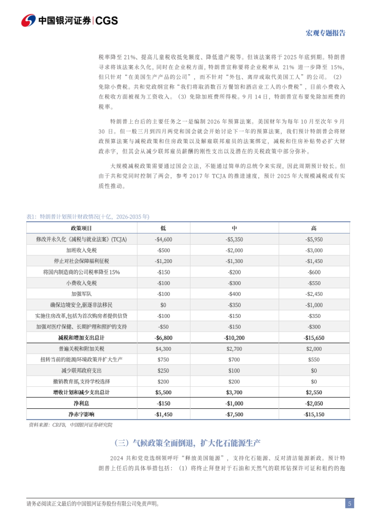 宏观专题报告：美国大选尘埃落定之后的政策路径及影响_第5页