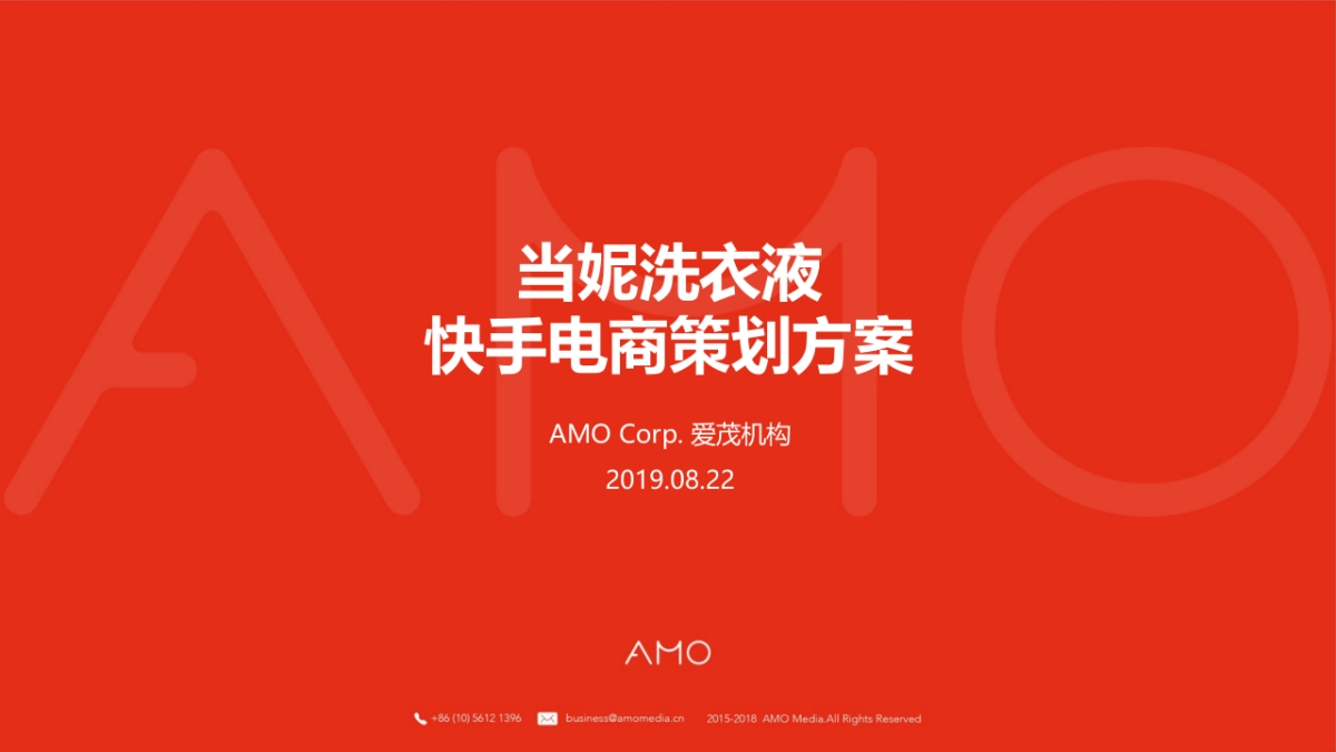 【AMO】2019当妮洗衣液快手电商策划方案_0822_第1页
