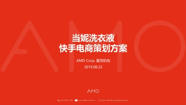【AMO】2019当妮洗衣液快手电商策划方案_0822