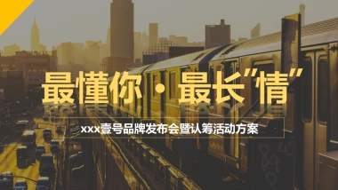 2017壹号品牌新品发布会暨认筹活动方案