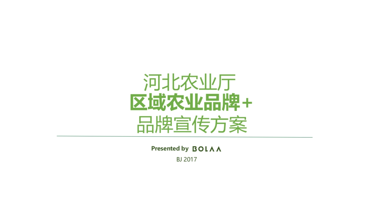 河北农业厅区域农业品牌丰双微搭建运营方案_第1页