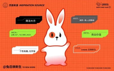 2023召焕新生兔年圣诞新年美陈包装设计方案