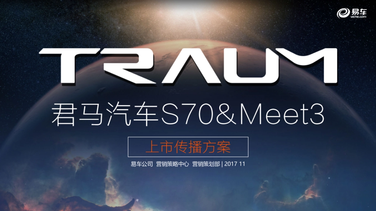 【易车】君马汽车S70&Meet3上市传播方案_第1页