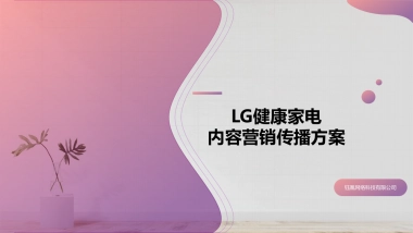 LG洗衣机冰箱洗碗机线上传播方案