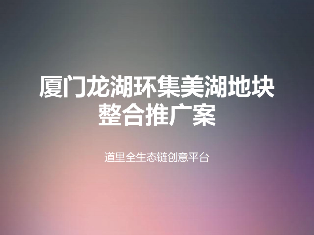 道里-厦门龙湖环集美湖地块整合推广案_第2页