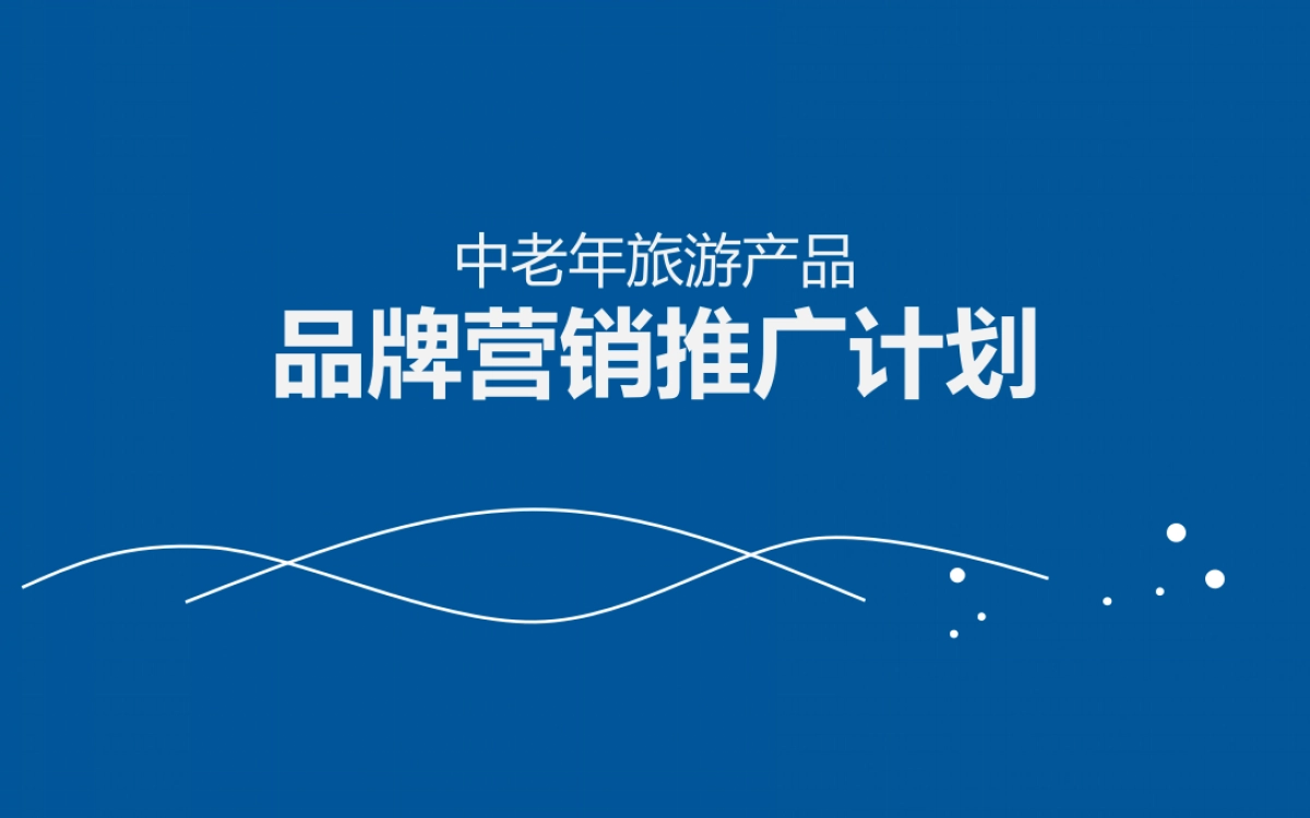 中老年旅游产品品牌营销推广计划_第1页
