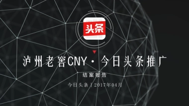 泸州老窖CNY·今日头条推广结案报告