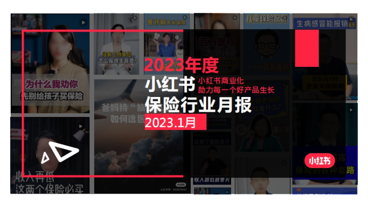 小红书2023年保险行业月报_第1页