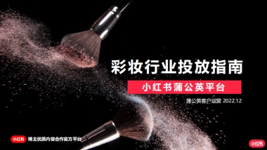 蒲公英彩妆行业投放指南更新时间