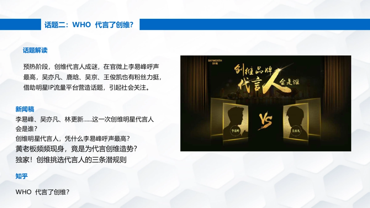创维品牌形象代言人预热阶段话题策划_第9页