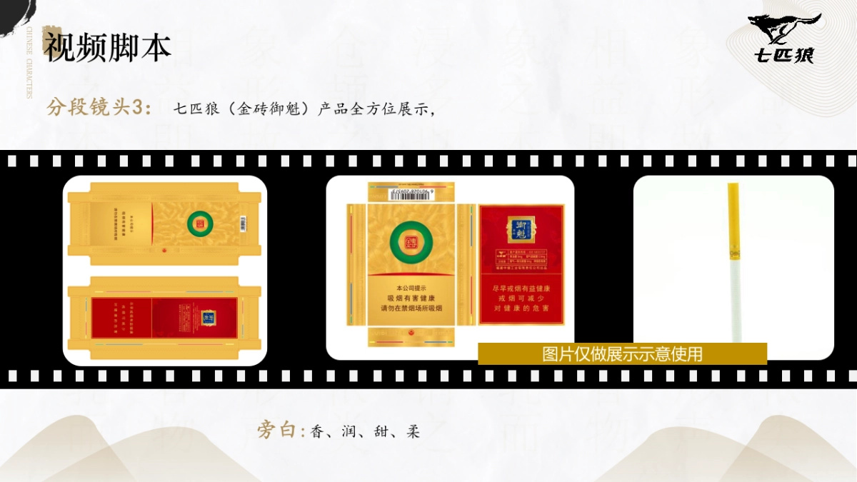 七匹狼香烟金砖御魁TVC视频脚本规划_第10页