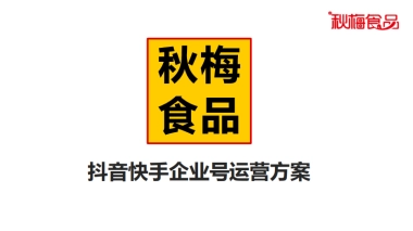 秋梅食品抖音运营方案
