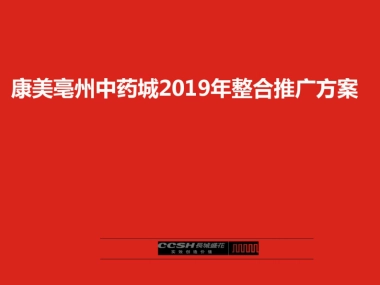 亳州康美中药城项目2019年推广策略案