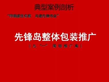 价值千万的地产广告营销策划方案——先锋岛整体包装推广