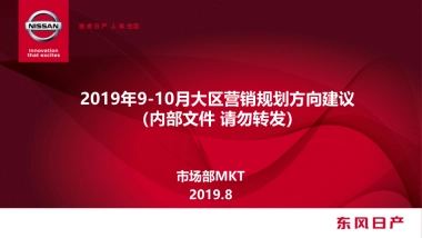 东风日产9-10月大区营销双月规划-东风日产