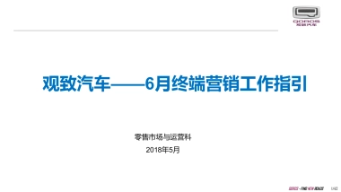 观致汽车-6月终端营销工作指引