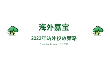 海外嘉宝2022站外投放策略方案