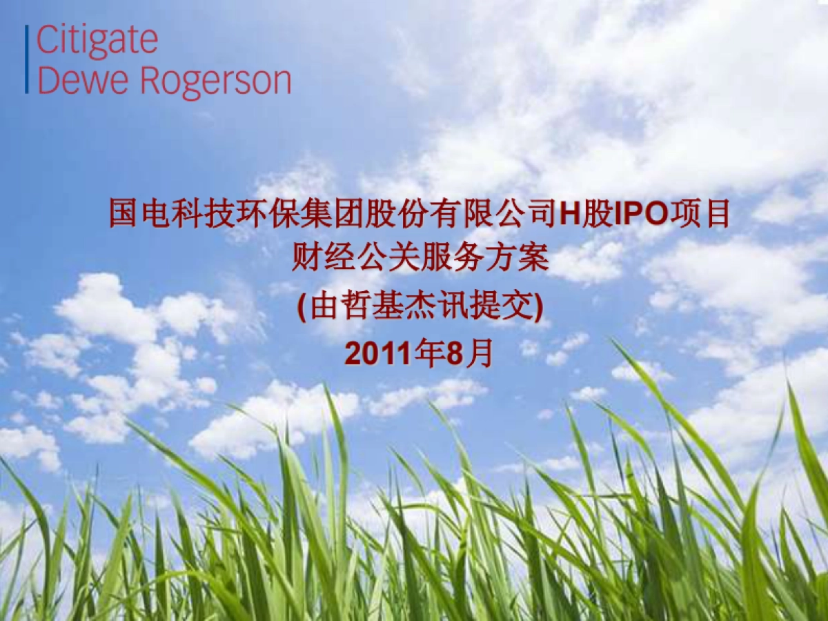 国电科技H股IPO财经公关方案_第1页