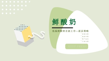 鲜酸奶品牌全新上市新品策略方案