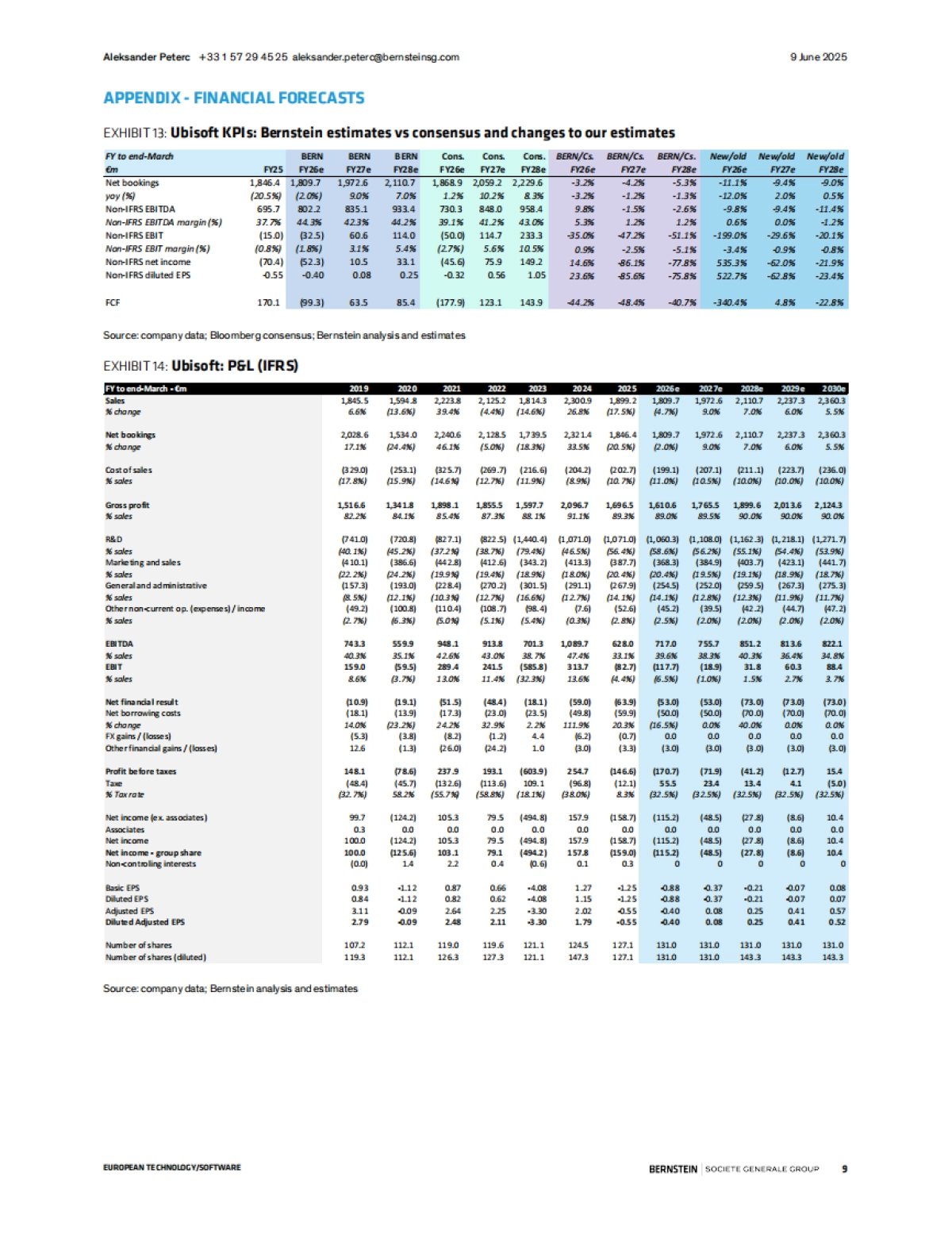 【Bernstein】育碧(UBI):育碧:2026财年前景疲软;腾讯交易缓解再融资担忧_第9页